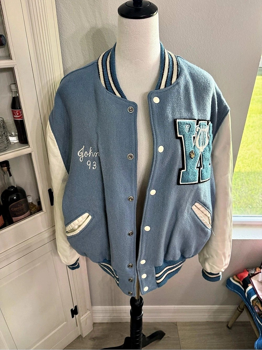 DeLONG Do-Milton Wright Men's Varsity Jacket Blue & White